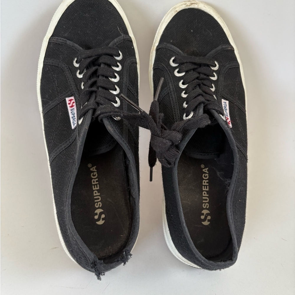 Superga 2750 corp classic black white size w81/2 m7 - Picture 6 of 7